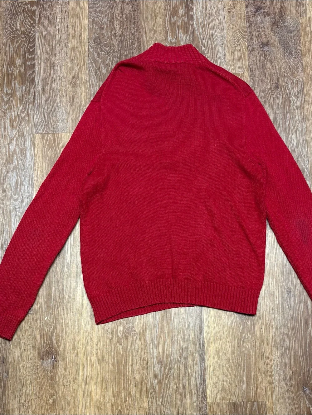 Polo by Ralph Lauren Red Zip-Neck Men's Sweater